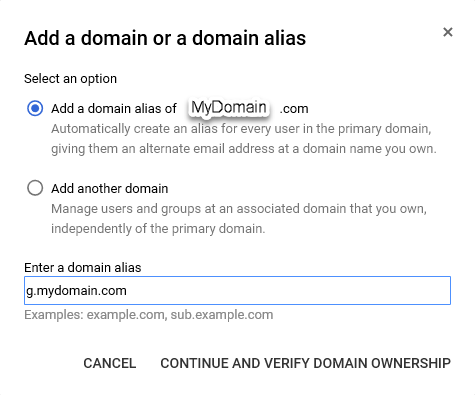Centric consulting microsoft 365 migration adding a domain screenshot