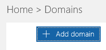 Centric Consulting screenshot of Microsoft 365 close up of domains option
