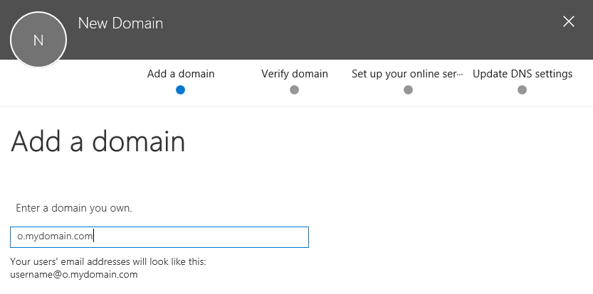 Centric consulting Microsoft 365 migration add a domain.