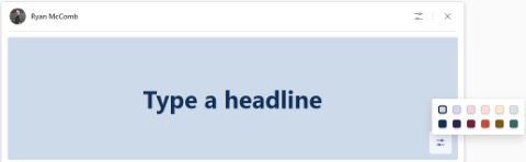 Type a headline in Microsoft Teams