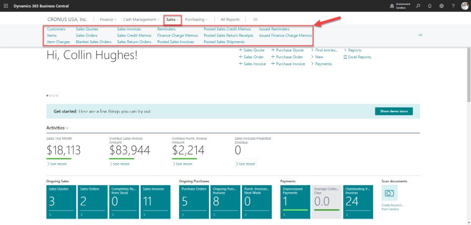Screenshot taken from Centric Consulting’s Business Central Sandbox Environment